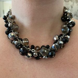 ALDO vintage style black and silver necklace